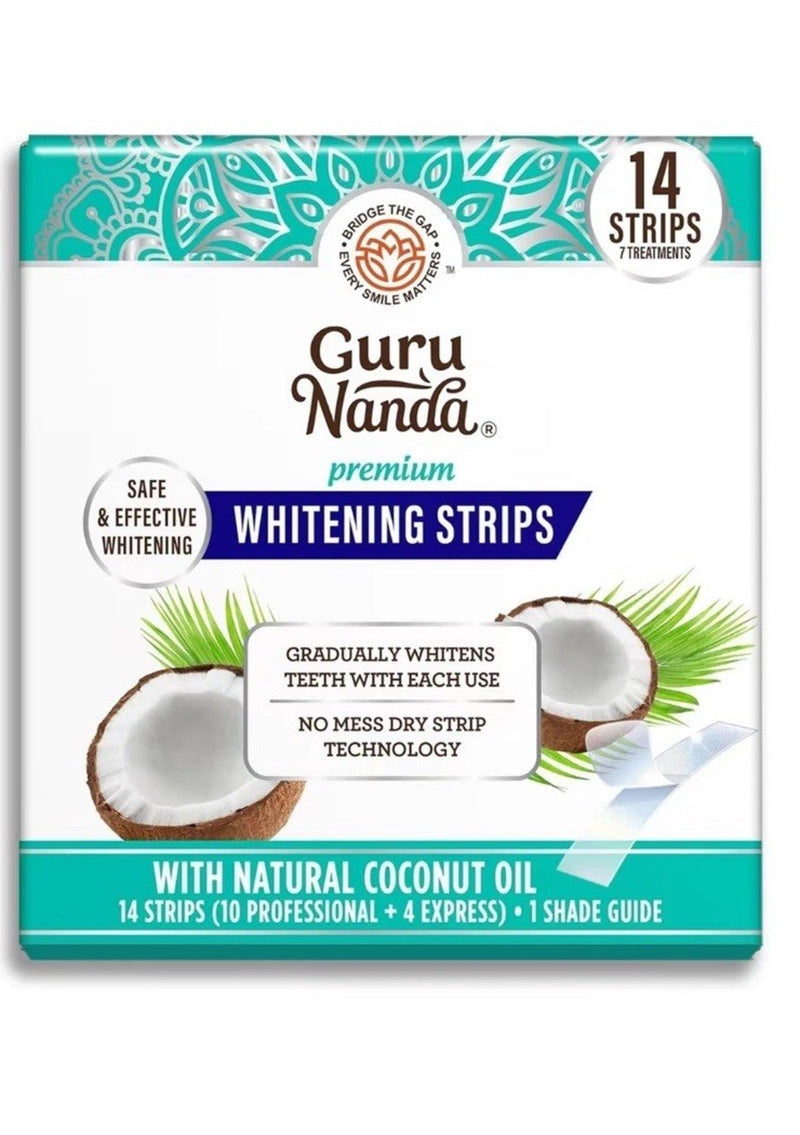Gurunanda 7-Day Teeth Whitening Strips – Non-Slip Dry Formula