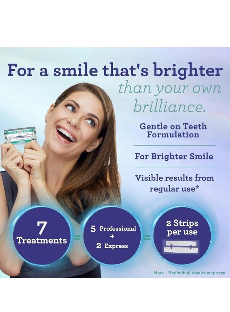 Gurunanda 7-Day Teeth Whitening Strips – Non-Slip Dry Formula